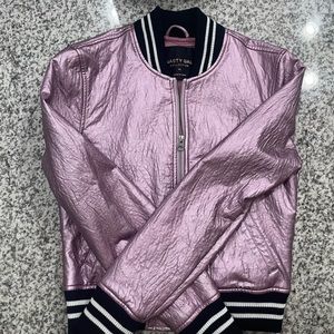 XS Nasty Gal Metallic Bomber Jacket